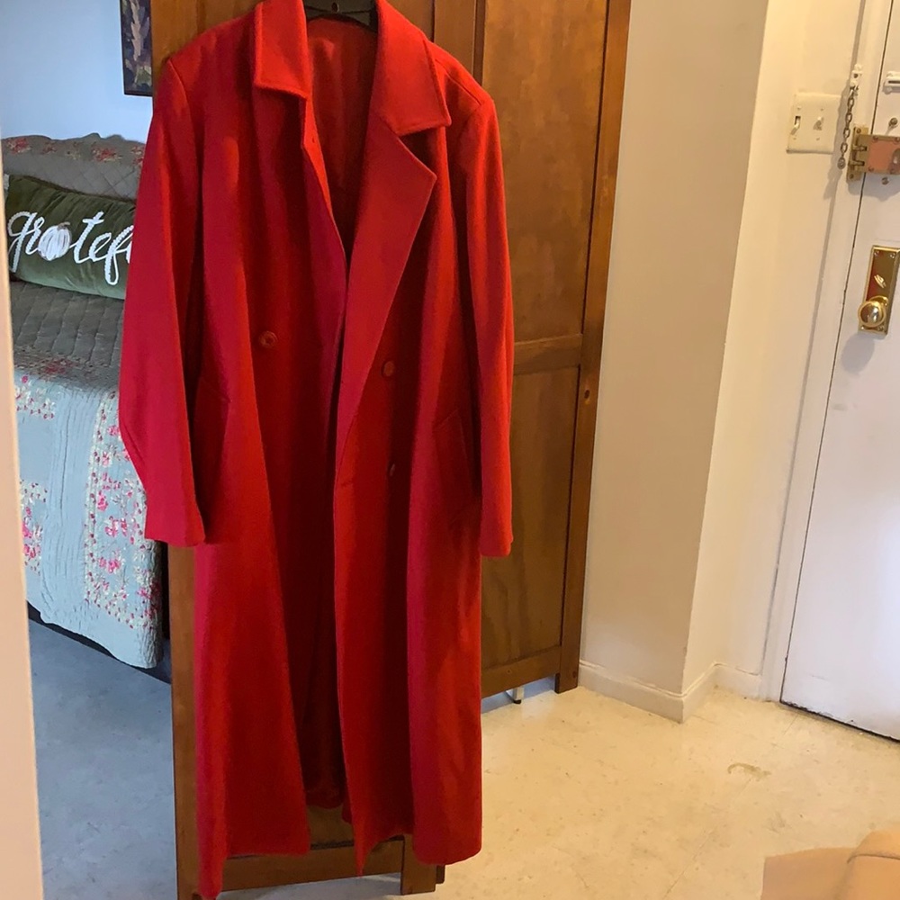 Red Full Length Coat
